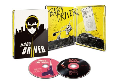 「ベイビー・ドライバー」スチールブック仕様Blu-ray展開図