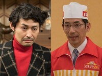 「北の桜守」より、安田顕演じる杉本久（左）、野間口徹演じる木村学（右）。