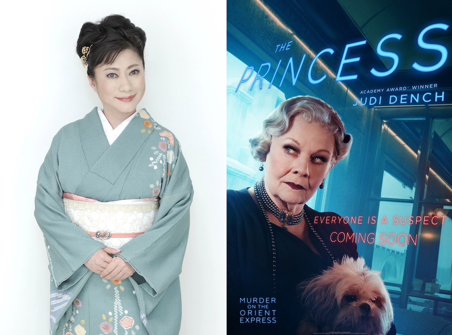 左から山村紅葉、ジュディ・デンチ演じるドラゴミロフ公爵夫人。