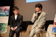 左から新海誠、神木隆之介。