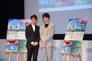 左から新海誠、神木隆之介。