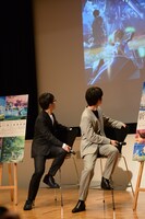 左から新海誠、神木隆之介。