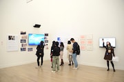 「新海誠展『ほしのこえ』から『君の名は。』まで」東京会場の様子。