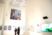 「新海誠展『ほしのこえ』から『君の名は。』まで」東京会場の様子。