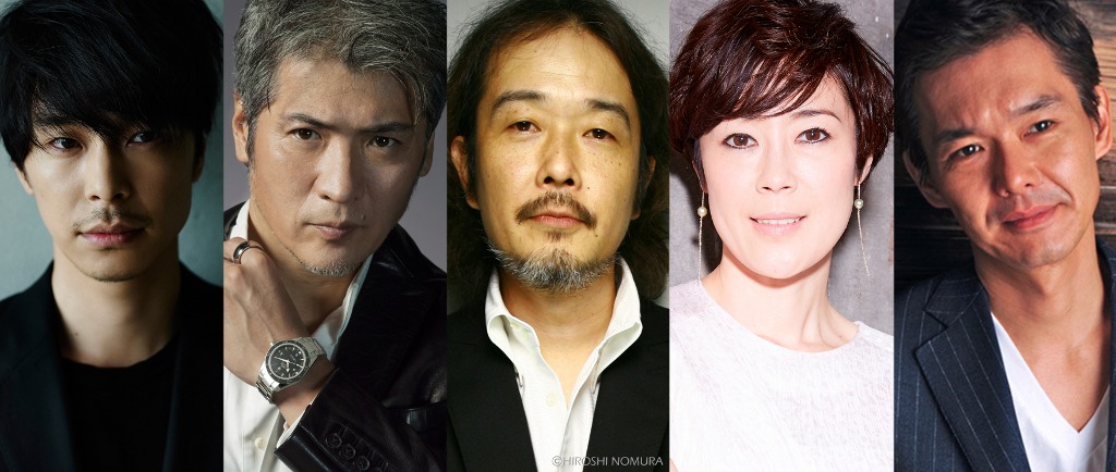左から長谷川博己、吉川晃司、リリー・フランキー、寺島しのぶ、渡部篤郎。