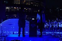 イルミネーション点灯の様子。