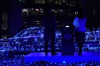 イルミネーション点灯の様子。