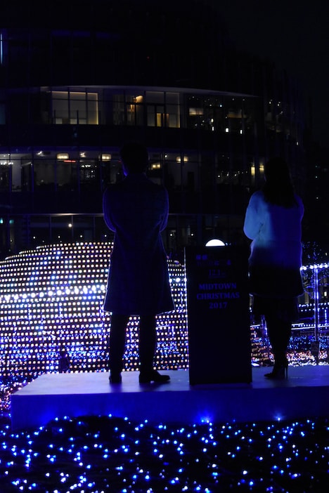 イルミネーション点灯の様子。