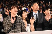 「8年越しの花嫁 奇跡の実話」完成披露試写会の様子。