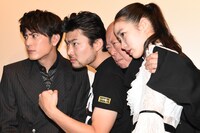 「全員死刑」初日舞台挨拶の様子。