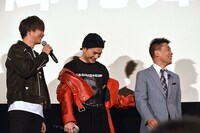 左からTAKAHIRO、登坂広臣、柳沢慎吾。