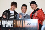 左からTAKAHIRO、柳沢慎吾、登坂広臣。