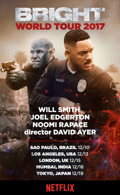 「ブライト」ワールドツアーのキーアート。