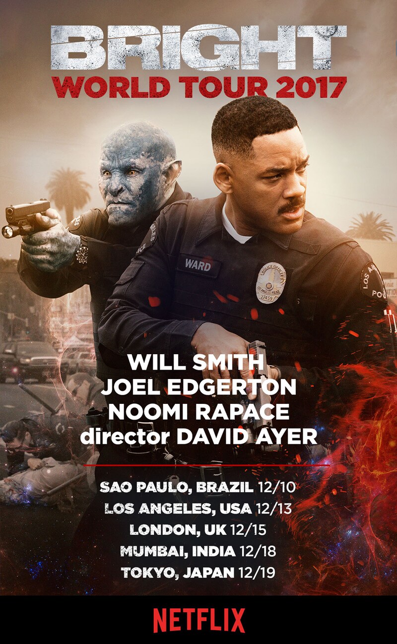 「ブライト」ワールドツアーのキーアート。