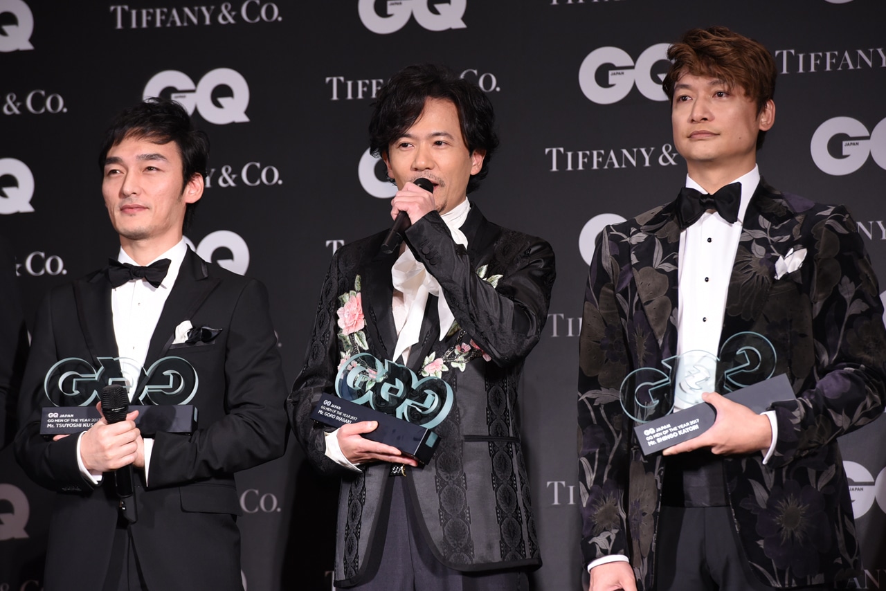 左から草なぎ剛、稲垣吾郎、香取慎吾。