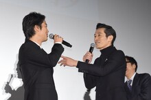 自身も“まさき”という名のため、桐谷健太（左）が「将暉が……」と口にするたびに反応する三浦誠己（右）。