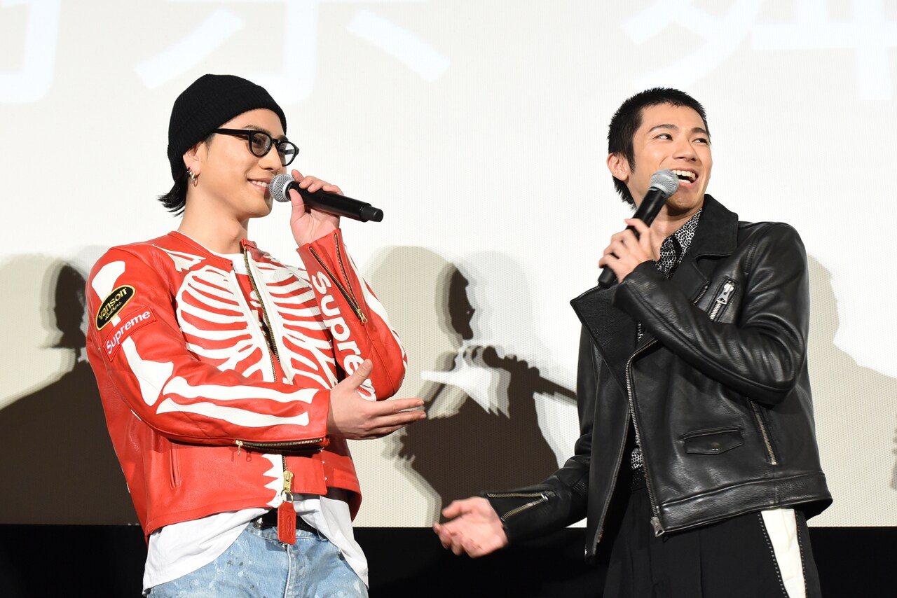 左から登坂広臣、山田裕貴。 - NAOTO「HiGH&LOW」大ヒット感謝祭