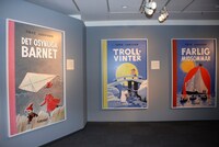 「映画『ムーミン谷とウィンターワンダーランド』公開記念 MOOMIN パペット・アニメーション展」の様子。