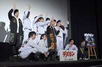 「デメキン」初日舞台挨拶の様子。