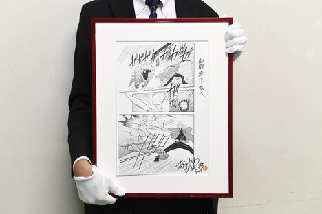 荒川弘が映画のワンシーンを描いた生原稿。