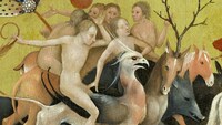「謎の天才画家 ヒエロニムス・ボス」より、「快楽の園」の一部。