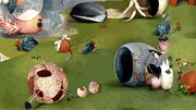 「謎の天才画家 ヒエロニムス・ボス」より、「快楽の園」の一部。