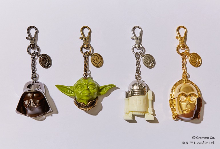 Q-pot.から発売される「STAR WARS Collection」のバッグチャーム。各1万800円。