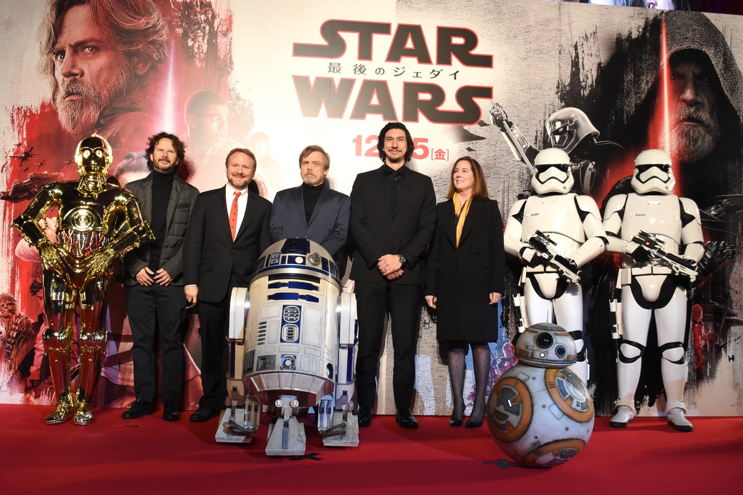 「スター・ウォーズ／最後のジェダイ」レッドカーペットイベントの様子。