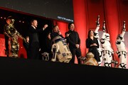 「スター・ウォーズ/最後のジェダイ」レッドカーペットイベントの様子。