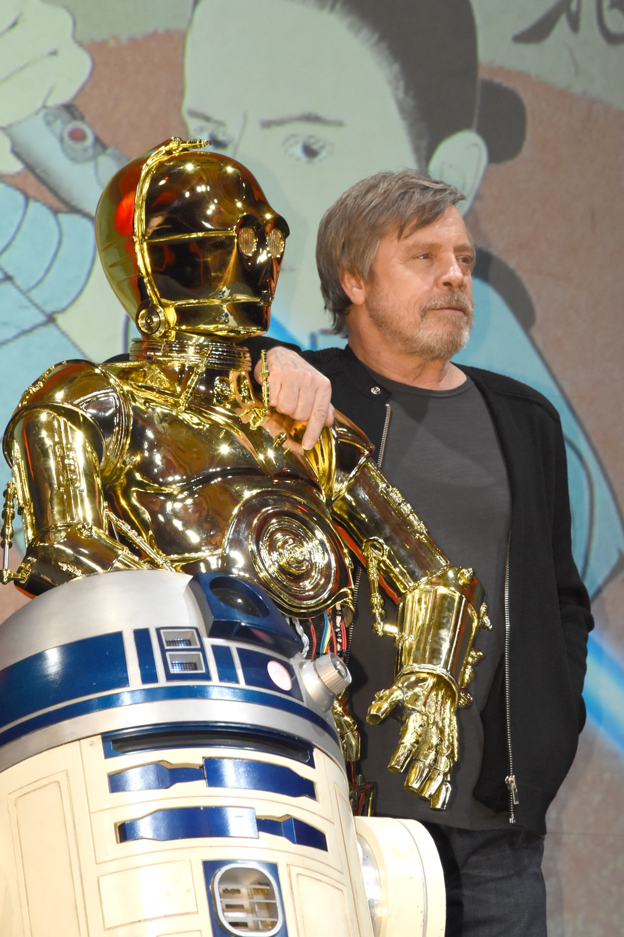 「スター・ウォーズ／最後のジェダイ」来日記者会見の様子。