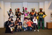 「仮面ライダー平成ジェネレーションズFINAL ビルド＆エグゼイドwithレジェンドライダー」×文部科学省コラボイベントの様子。