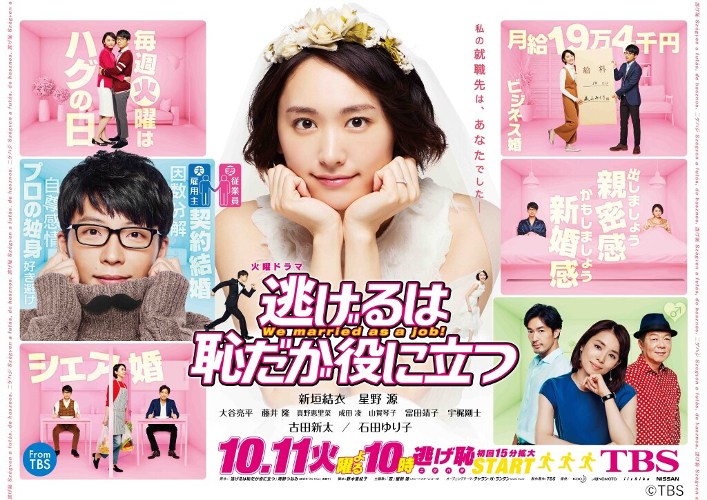 ドラマ「逃げるは恥だが役に立つ」放送当時のビジュアル。