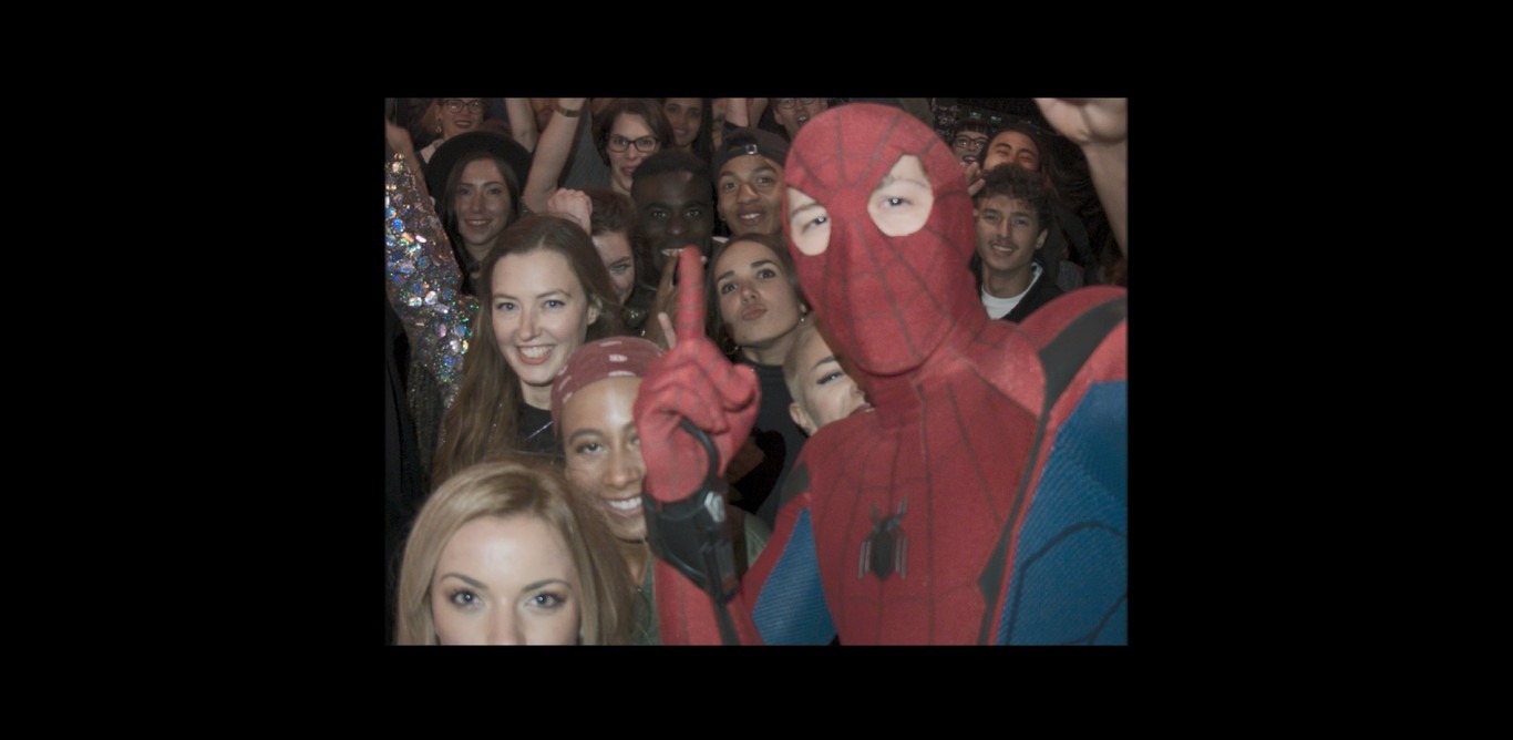 「スパイダーマン：ホームカミング」ソフトに収録された特典映像より。