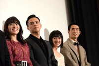 左から矢作穂香、満島真之介、門脇麦、原雄次郎。