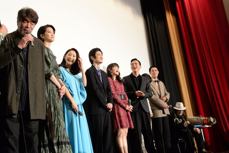 「花筐／HANAGATAMI」初日舞台挨拶の様子。