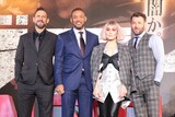 左からデヴィッド・エアー、ウィル・スミス、ノオミ・ラパス、ジョエル・エドガートン。