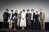 「トリノコシティ」初日舞台挨拶の様子。