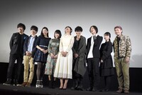 「トリノコシティ」初日舞台挨拶の様子。