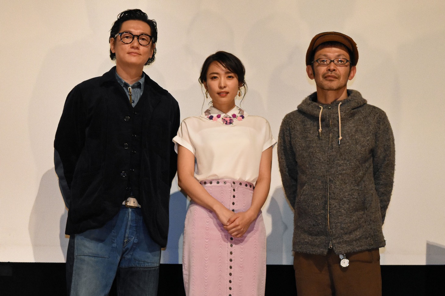「二十六夜待ち」初日舞台挨拶の様子。