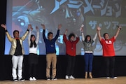 「変態アニメーションナイト ザ・ツアー:セレブレート」の様子。左から水江未来、冠木佐和子、ホン・ハクスン、ピーター・ミラード、エイミー・ロックハート、土居伸彰。