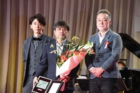 左からユースケ・サンタマリア、岸善幸、瀬々敬久。