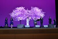 「北の桜守」完成披露試写会の様子。