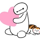 「ベイマックス」の“ほのぼの”LINEスタンプ発売、モチと戯れる姿など全24種