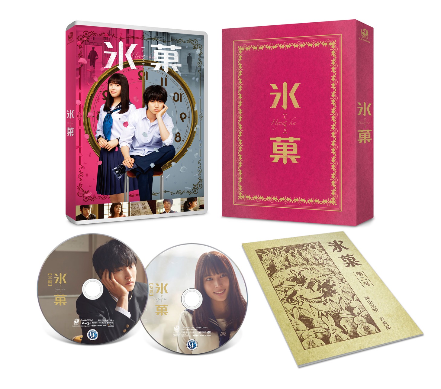 「氷菓」愛蔵版Blu-rayの展開図。