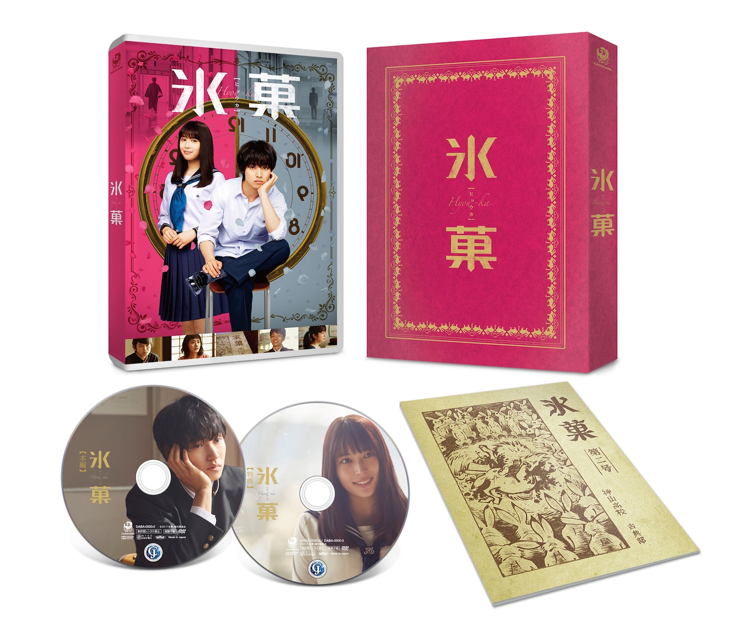 「氷菓」愛蔵版DVDの展開図。