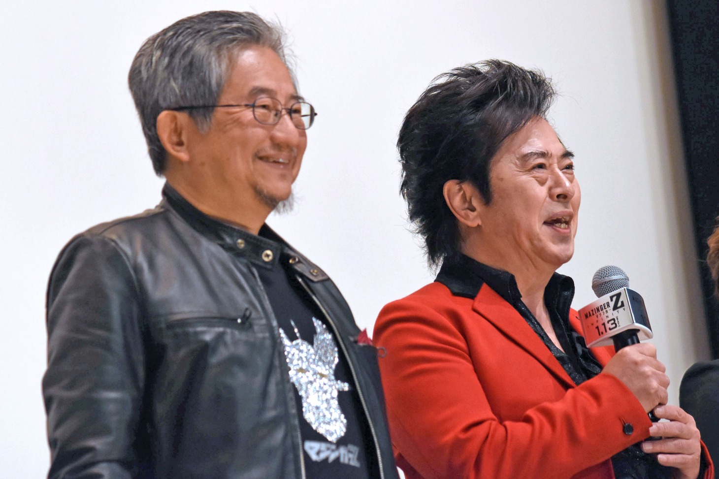 左から永井豪、水木一郎。