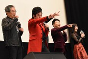 「劇場版 マジンガーZ ／ INFINITY」初日舞台挨拶の様子。
