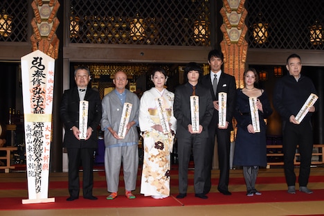 「空海―KU-KAI― 美しき王妃の謎」完成報告＆大ヒット祈願イベントの様子。