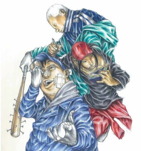 マンガ「ギャングース」イラスト