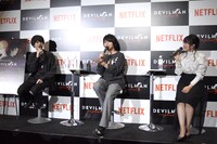 「DEVILMAN crybaby」全世界配信記念トークイベントの様子。